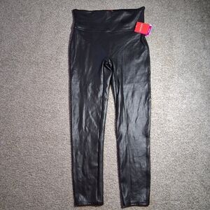 Women's Spanx Legging XL Petite Faux Leather Black